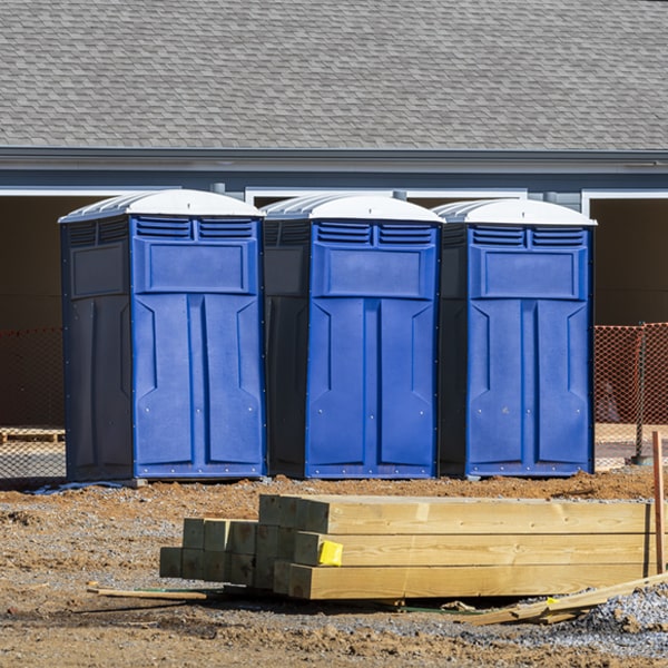 how often are the porta potties cleaned and serviced during a rental period in Dryden